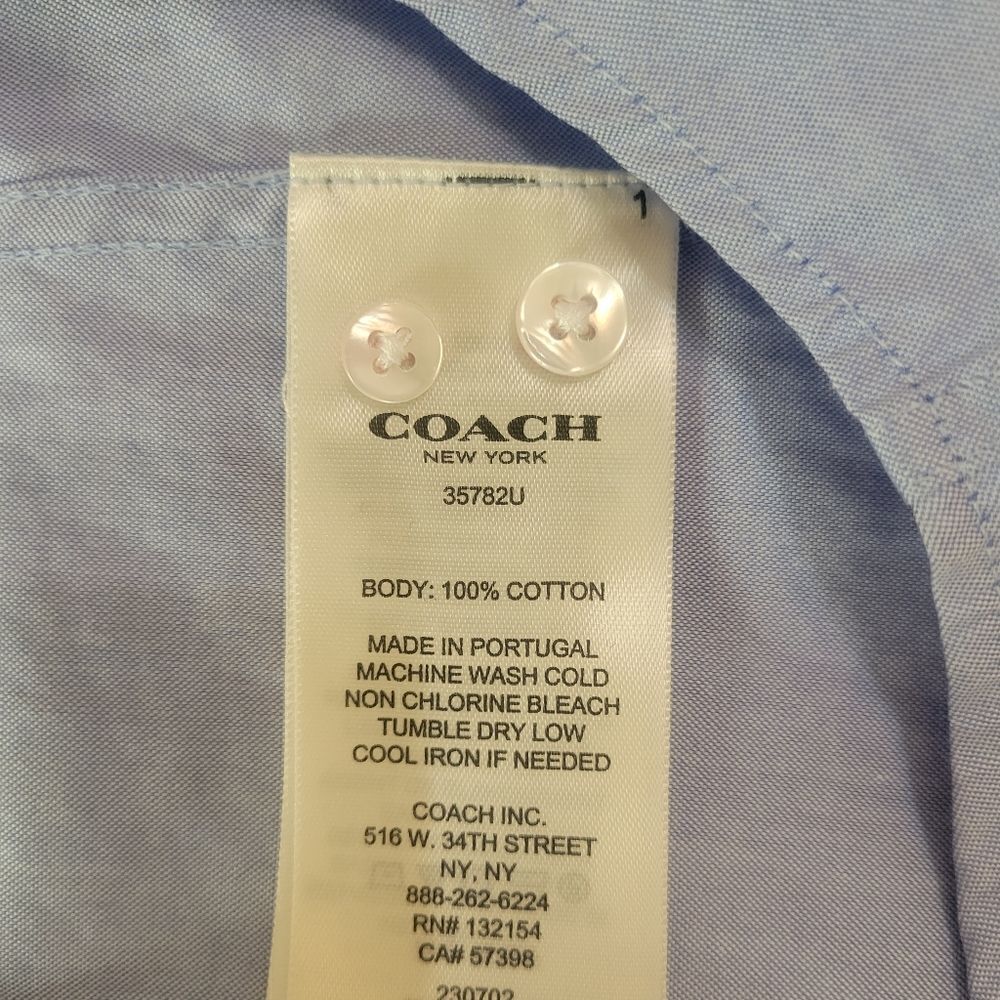‎Coach Oxford Button Up Top Size 2 - Picture 6 of 6